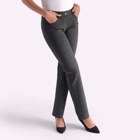 Betabrand Dress Yoga Pant Straight Leg Gray SP - Picture 8 of 8